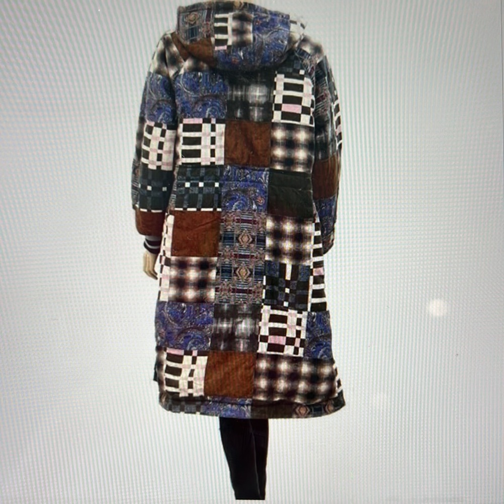 Free People Multicolor Patchwork Coat NWT - Picture 10 of 16